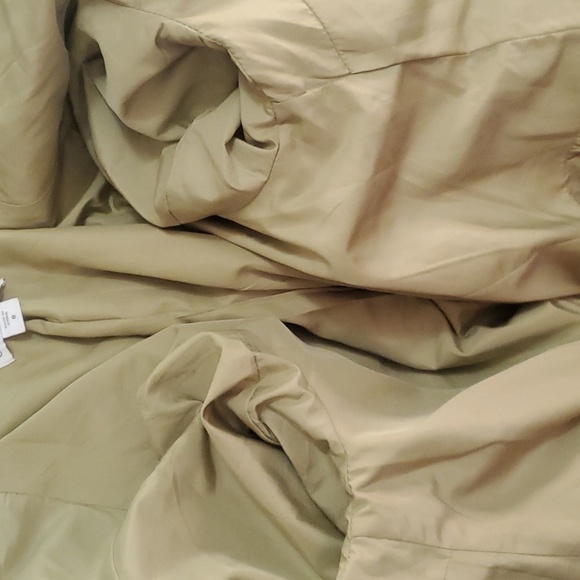 Coldwater Creek Olive Green Textured Tweed Wool Blend ButtonUp Blazer Jacket Sz8 - Picture 8 of 11